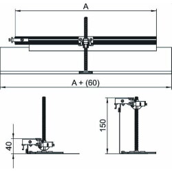 OBO Bausatz OKA-G30040150FBL links 300mm