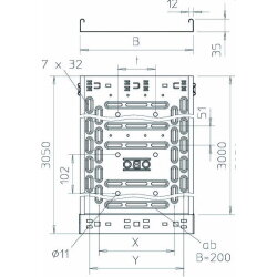 OBO Kabelrinne RKSM320 35x200mm Magic mit Schnellverb.