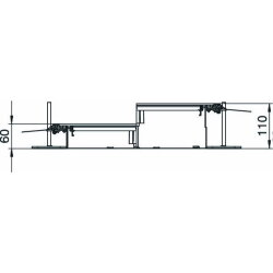 OBO Kanaleinheit OKA-W2006050 20x60 blind estrichbündig