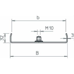 OBO Mittenabhängung MAH35/300 f. Kabelrinne 300mm