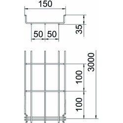 OBO Gitterrinne GRM GRM 35/150FT tauchfeuerverzinkt