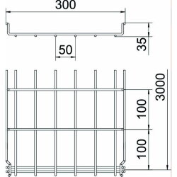 OBO Gitterrinne GRM GRM 35/300FT tauchfeuerverzinkt