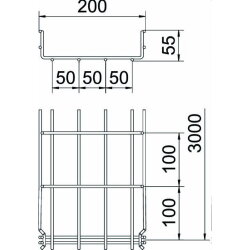 OBO Gitterrinne GRM GRM 55/200FT tauchfeuerverzinkt