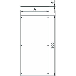 OBO Montagedeckel OKAD200R blind, rastend 800x200mm
