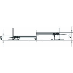 OBO Kanaleinheit estrichbündig OKA-W2004030R 200x40 blind rastend
