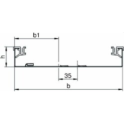 OBO Abzweigekanal-Unterteil AIKA/U15040 150x40 für Aufbodenk.