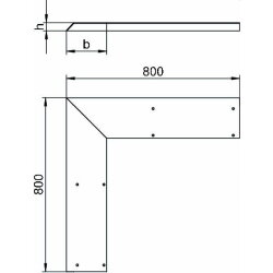 OBO Ausseneck-Blinddeckel AIKF/AEA15040 150x40 für Aufbodenk.