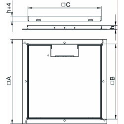 OBO Rahmenkassette RKS/V3/25 für Schnurauslass 383x383mm