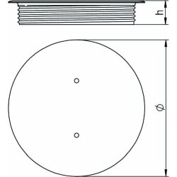 OBO Blindabdeckung BAB80/9011 schwarz