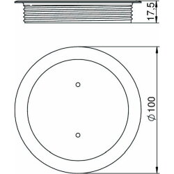 OBO Blindabdeckung BABN80/9011 schwarz