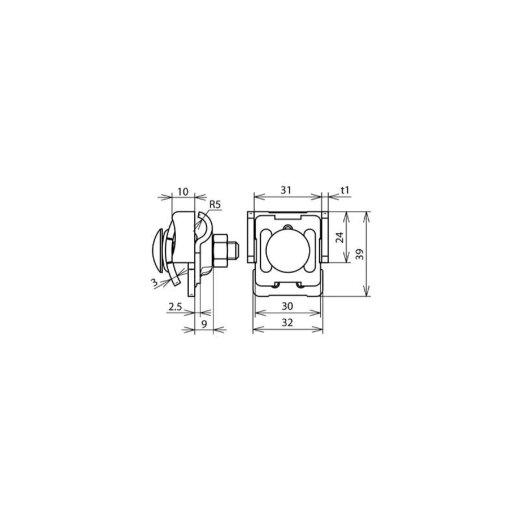 Dehn & Söhne Falzklemme 365039 NIRO Falz: 0,7-8mm