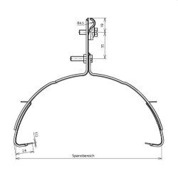 Dehn & Söhne Dachleitungshalter 202027 Cu120-240mm