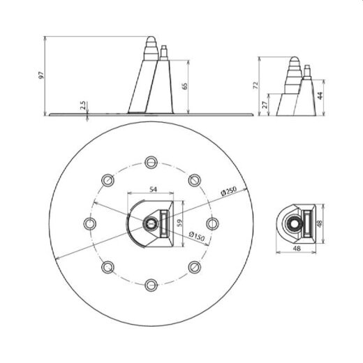 Dehn & Söhne Dachdurchführung 552030 8-16mm Kunststoff