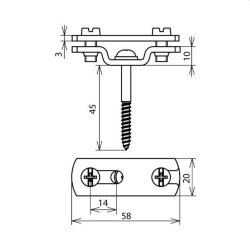Dehn & Söhne Flachbandhalter 286030 St/tZn mit...