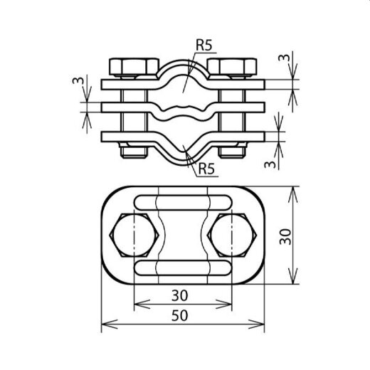 Dehn & Söhne Uni-Trennklemme 459003 St/tZn 7-10mm