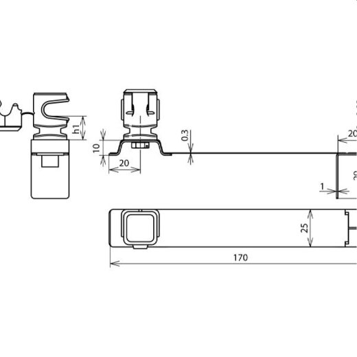 Dehn & Söhne Dachleitungshalter 204938 FLEXIsnap braun H36