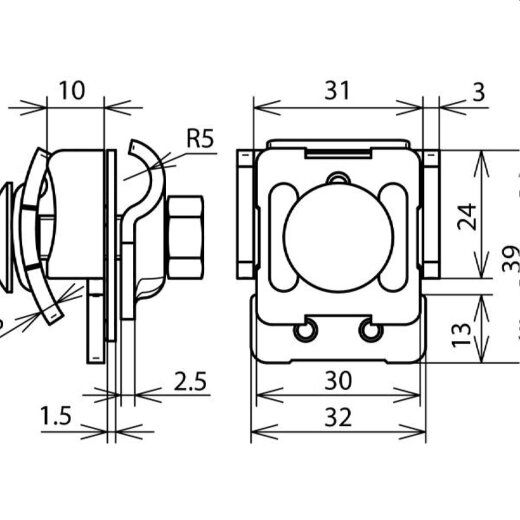 Dehn & Söhne Zweimetall-Falzklemme 365117 St/tZn/Cu 6-10mm