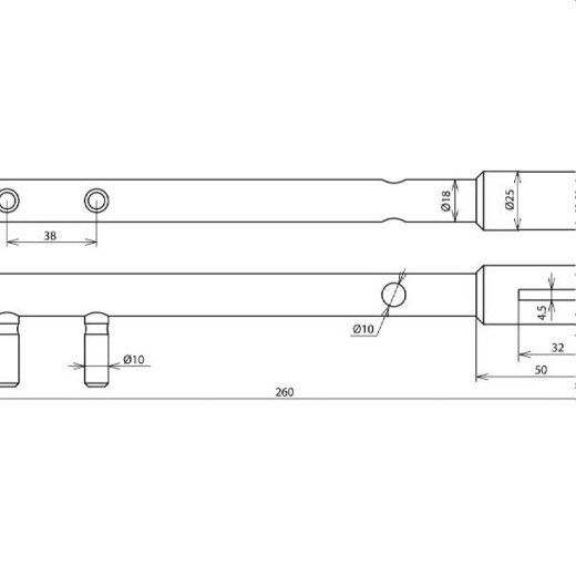 Dehn & Söhne Richteisen 596000 gerade St/brüniert
