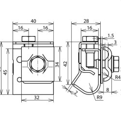 Dehn & Söhne Zweimetall-Dachrinnenklemme Cu-St/t...