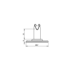 Dehn & Söhne Leitungshalter 297120 NIRO 67mm...