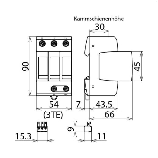 Dehn & Söhne Überspannungsableiter 952307 DEHNguard DGM WE600 FM