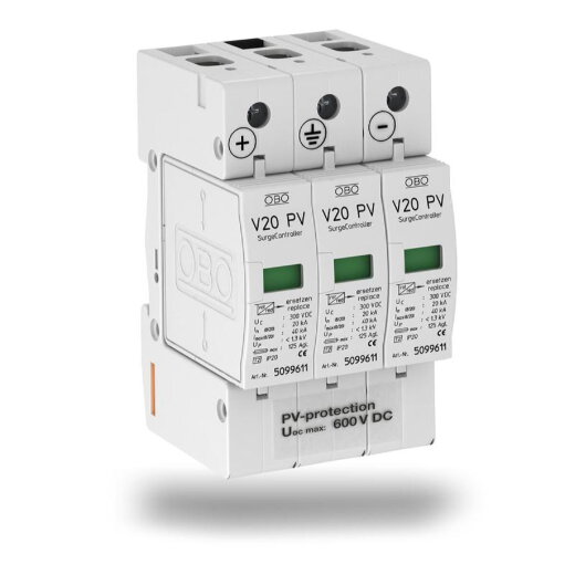 OBO PV-Überspannungsableiter V20-C3PH-600 SurgeController 3polig Typ2