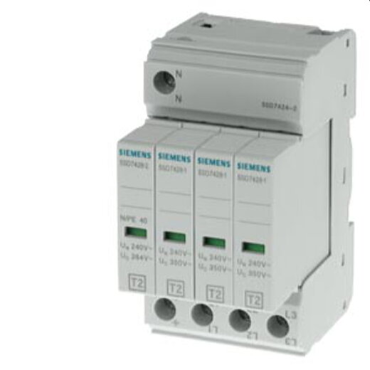 Siemens Überspannungsableiter T2 UN 240/400V UC 350/264V 5SD7424-2