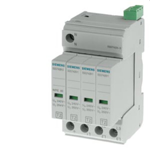 Siemens Überspannungsableiter T2 UN 240/400V UC 350/264V 5SD7424-3