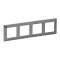 Legrand Rahmen 754154 VLIFE 4-FACH INOXgrau