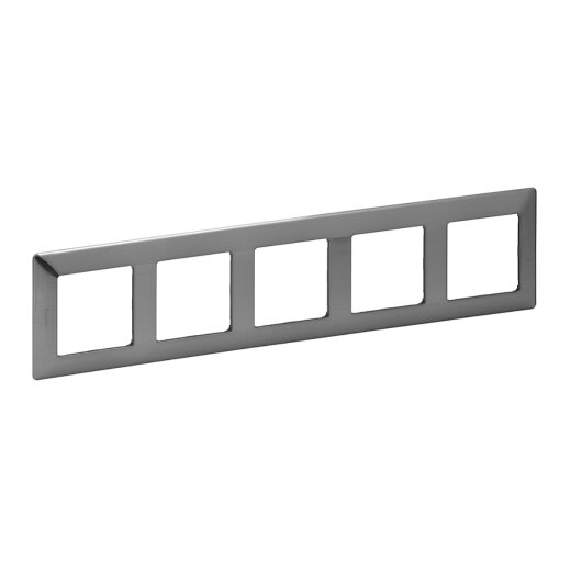 Legrand Rahmen 754155 VLIFE 5-FACH INOXgrau
