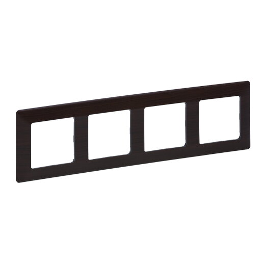 Legrand Rahmen 754174 VLIFE 4-FACH DARK WOOD