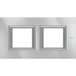 Bticino Rahmen HA4802M2HHC 2fach GREY ALU horizontal