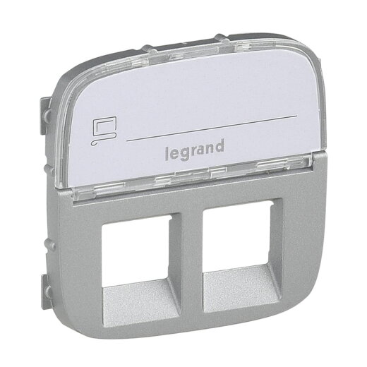 Legrand Abdeckung V.ALL RJ11/RJ45 BF 2fach alu