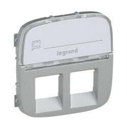 Legrand Abdeckung V.ALL RJ11/RJ45 BF 2fach alu