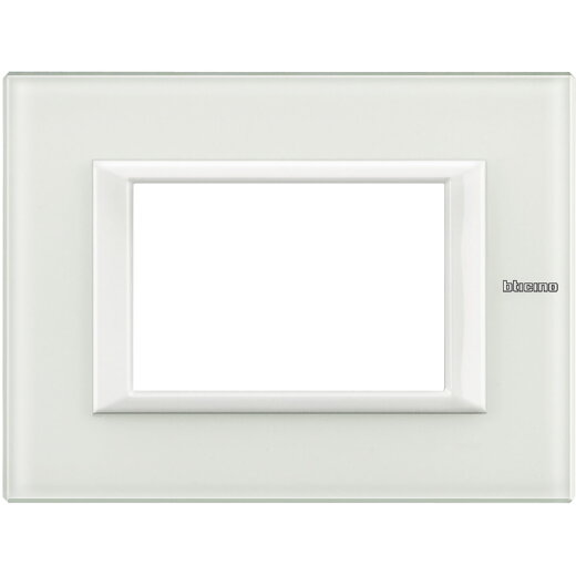 Bticino Rahmen 3modulig white glass