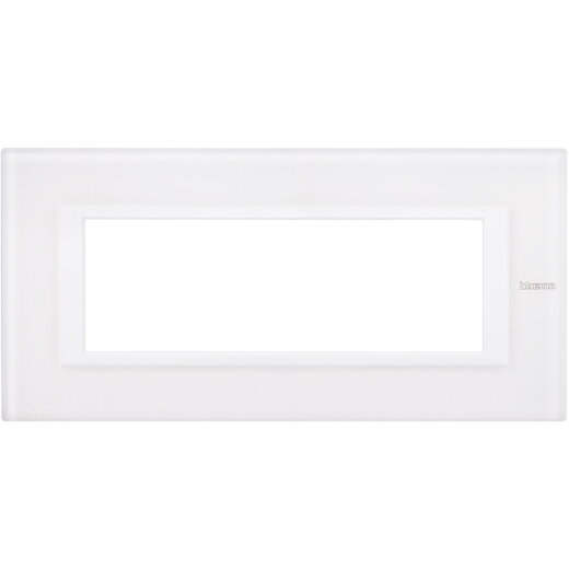 Bticino Rahmen 6modulig white glass