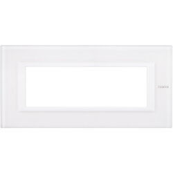 Bticino Rahmen 6modulig white glass