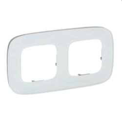 Legrand Rahmen 755542 V.ALL 2-FACH WHITE GLASS