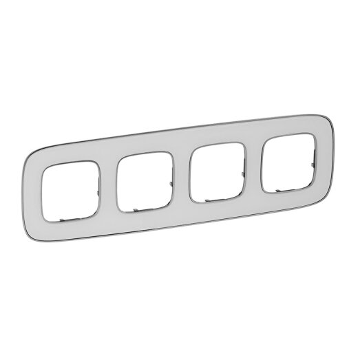 Legrand Rahmen 754424 V.ALL 4-FACH WHITE MIRR.