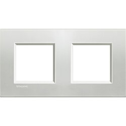 Bticino Rahmen LNA4802M2AG SILVER 2x2-mod