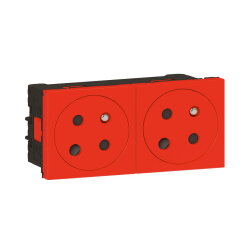 Legrand Steckdose 278184L Mosaic Link 2x 45° F/B rt