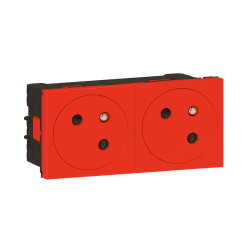 Legrand Steckdose 278172L Mosaic Link 2x 45° F/B rt