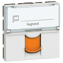 Legrand Einsatz Mosaic 1-f.RJ45 Kat6A 2-mod.ultraws/or