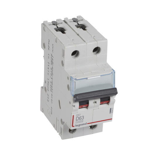 Legrand Leitungsschutzschalter, Automat 409457 DX3 D63A 2P 10KA 2M