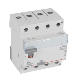 Legrand FI-Schutzschalter, FI 411814 TX3 25A 4P 30MA A-G