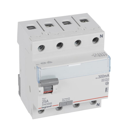 Legrand FI-Schutzschalter, FI 411803 TX3 25A 4P 300MA A-S