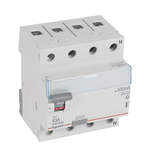 Legrand FI-Schutzschalter, FI 411808 TX3 63A 4P 500MA A-S selektiv