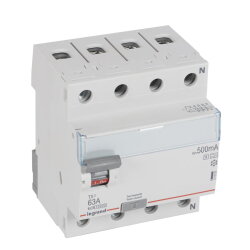 Legrand FI-Schutzschalter, FI 411808 TX3 63A 4P 500MA A-S...