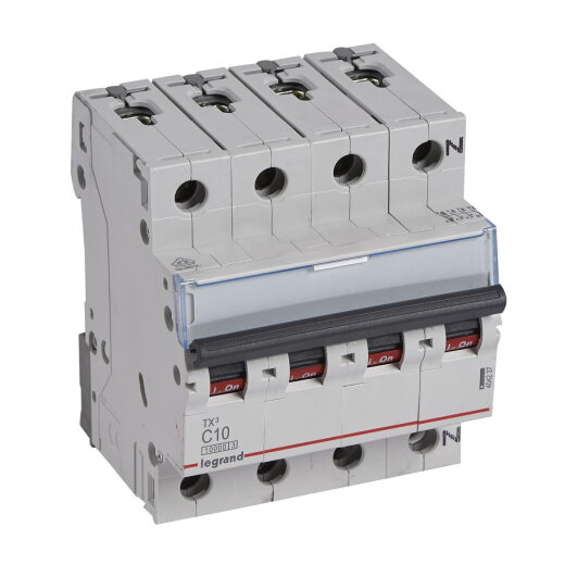 Legrand Leitungsschutzschalter, Automat 404237 TX3 C10A 3P+N 10KA 4M