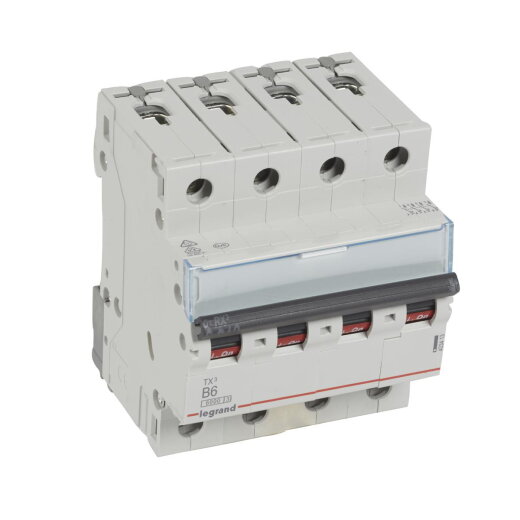 Legrand Leitungsschutzschalter, Automat 403413 TX3 B6A 4P 6KA 4M